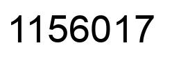 Number 1156017 black image