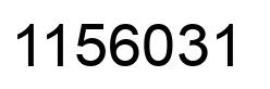 Number 1156031 black image
