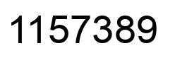 Number 1157389 black image