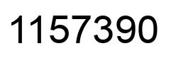Number 1157390 black image