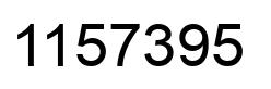 Number 1157395 black image