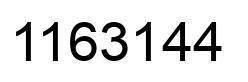 Number 1163144 black image