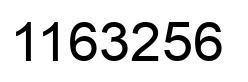 Number 1163256 black image