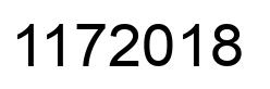 Number 1172018 black image