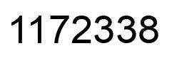 Number 1172338 black image