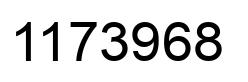 Number 1173968 black image