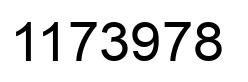 Number 1173978 black image