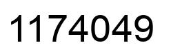 Number 1174049 black image