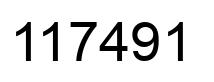 Number 117491 black image