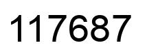 Number 117687 black image