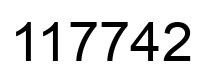 Number 117742 black image