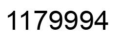 Number 1179994 black image