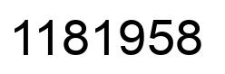 Number 1181958 black image