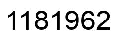 Number 1181962 black image