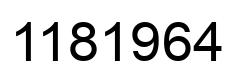 Number 1181964 black image