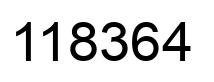 Number 118364 black image