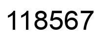 Number 118567 black image