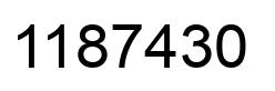 Number 1187430 black image