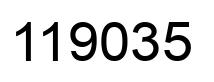 Number 119035 black image