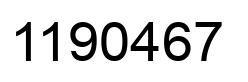 Number 1190467 black image