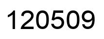 Número 120509 imagen negro