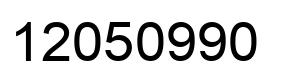 Number 12050990 black image