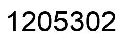 Number 1205302 black image