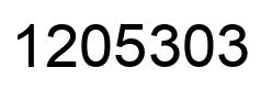 Number 1205303 black image