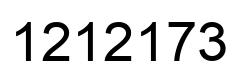 Number 1212173 black image