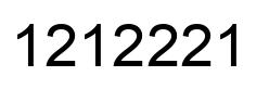 Number 1212221 black image