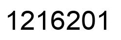Number 1216201 black image
