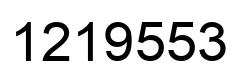 Number 1219553 black image