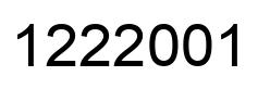 Number 1222001 black image