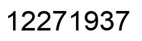 Number 12271937 black image