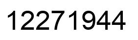 Number 12271944 black image