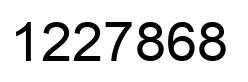 Number 1227868 black image
