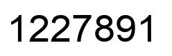 Number 1227891 black image