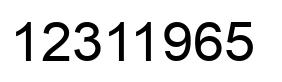 Number 12311965 black image