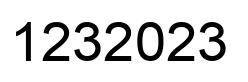 Number 1232023 black image