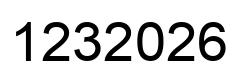 Número 1232026 imagen negro