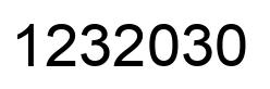 Número 1232030 imagen negro