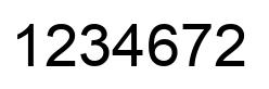 Número 1234672 imagen negro