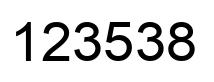 Número 123538 imagen negro
