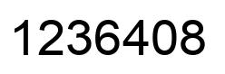 Number 1236408 black image