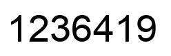 Number 1236419 black image