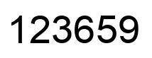 Número 123659 imagen negro