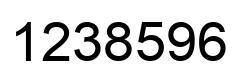 Number 1238596 black image