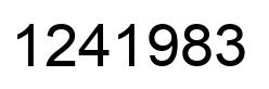 Number 1241983 black image