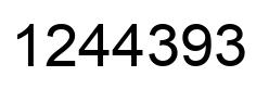 Number 1244393 black image