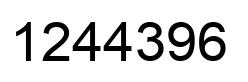 Number 1244396 black image